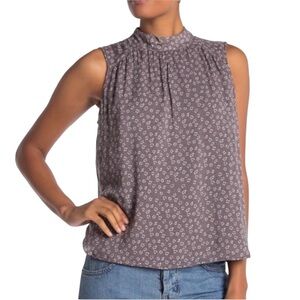 Cloth & Stone Anthro high neck floral sleeveless top size XS excellent condition